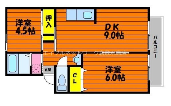 メゾンせとうちＢ棟の物件間取画像